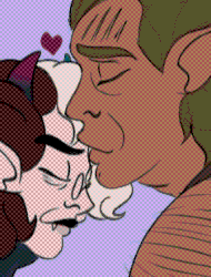 Halsin Baldur Gate giving my boyfriend's sona a gentle kiss on the forehead because oh my gods that was the cherry on top of the heaven this bear man is.
