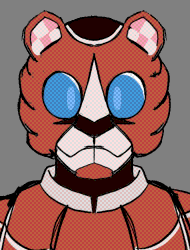  A roughly sketched design for a character named Teddy from a shelved project. A superhero who takes his appearance after Heisei era Kamen Riders, his suit has a bear motif, from his bear shaped mask, the cartoon bear for his belt buckle, and the gauntlets and boots resembling paws. The body suit is a dark, deep brown, lined with a creamy yellow-ish white, the middle of the suit donning a pink and yellow checkered pattern down the body. The armor pieces are a warm brown with the same scream lining. On his blue belt is a small bag strapped on, made to resemble a cookie with a bumpy edge.

      